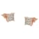 10K Two-Tone Gold Princess-Cut Diamond Stud Earrings 1/2ctw