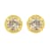 14K Yellow Gold Over Sterling Silver 1/2ctw Round Diamond Solitaire Stud Earrings