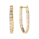 10K Yellow Gold 1.00 Cttw Round and Baguette-Cut Diamond U-Hoop Earrings
(H-I Color, SI2-I1 Clarity)