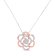 10K Rose Gold Over Sterling Silver Flower Pendant w\chain with 1/2ctw
Round Diamond (H-I, I1-I2)