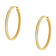 10K Yellow Gold 1.0ctw Slim Diamond Hoop Earrings