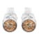 Sterling Silver 1/10ctw Round Brilliant-Cut Champagne Diamond
Miracle-Set Stud Earrings