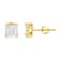 10K Yellow Gold 3/4ctw Invisible Set Princess-Cut Diamond Composite
Square Stud Earrings