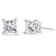 14K White Gold AGS Certified 1.0ctw Set Princess-Cut Solitaire Diamond
Push Back Stud Earrings