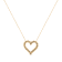 10K Yellow Gold Over Sterling Silver 1/2ctw Champagne Diamond Miracle
Plate Heart Necklace