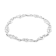 Sterling Silver Prong Set Diamond Accent Infinity Weave Link Bracelet