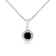 Sterling Silver 1/3ctw Black Diamond Solitaire 18" Pendant
w\chain(Black Color, I1-I2 Clarity)