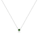 0.10ctw Suspended Green Diamond Solitaire Sterling Silver Necklace