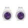 3.5mm Treated Purple Amethyst Solitaire Sterling Silver Stud Earrings