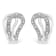 Sterling Silver Pave-Set Diamond Accent Horseshoe Hoop Earring (I-J
Color, I1-I2 Clarity)