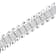 14K White Gold 5.0ctw Princess Cut Diamond 7" Invisible Set Wavy
S-Link Tennis Bracelet