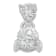 14K White Gold 1/2ctw Round Cut Diamond Pendant With Chain (I-J, I1-I2)