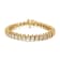 18K Yellow Gold 5.0ctw AGS Certified "S" Link Wrapped Round
Brilliant Diamond Tennis Bracelet