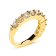 14K Yellow Gold Over Sterling Silver 2.0ctw Round Diamond 10 Stone
Anniversary Band Size