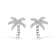 10K White Gold 1/10 Cttw Diamond  Encrusted Palm Tree Stud Earrings (H-I
Color, I1-I2 Clarity)