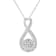 Diamond Accent Infinity Sterling Silver Pendant Necklace with 18" Chain