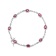 10K White Gold Ruby and Diamond Link Bracelet (H-I Color, SI1-SI2
Clarity)  - Size 7"