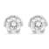 0.50ctw Round Diamond 14K White Gold 6 Prong Crown Stud Earrings