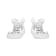 0.10ctw Round Cut Diamond Sterling Silver Earrings