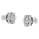 Sterling Silver Diamond Cluster Earrings 1.0ctw