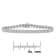 Sterling Silver 1.0ctw Diamond Miracle-Set Square Milgrain 7" Link
Tennis Bracelet