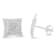 Diamond Accented Sterling Silver Halo Stud Earrings