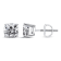 14K White Gold 1 1/2 Cttw Clarity Enhanced Princess Cut Diamond
Solitaire Stud Earrings