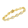 10K Yellow Gold Over Sterling Silver 1.0ctw Round Diamond Link Bracelet