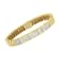 14K Yellow Gold 3 5/8ctw Invisible Set Princess-Cut Diamond ID Tennis Bracelet