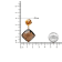 18K Yellow Gold Round Citrine and Cushion Cut Smoky Quartz Gemstone with
Diamond Accent Earrings