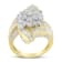 10K Yellow Gold Round and Baguette Diamond Crossover Cluster Ring (3ctw,
I-J Color, I1-I2 Clarity)