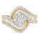 14K Yellow Gold 1.0ctw Mixed-Cut Diamond Round Floral Cluster Ring(H-I
Color, SI2-I1 Clarity)