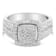 10K White Gold Diamond Cluster Ring (1 Cttw, H-I Color, I1-I2 Clarity) -
Size 7