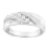 10K White Gold 1/10ctw Diamond Men's Three Stone Diamond Wedding Ring
(I-J Color, I1-I2 Clarity)