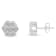 Sterling Silver 1/4ctw Round-Cut Diamond Miracle-Set Floral Cluster
Button Stud Earrings