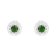 Sterling Silver 1/4ctw Round Brilliant-Cut Green Diamond Miracle-Set
Stud Earrings