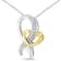 10K Gold Over Sterling Two-Tone 1/6ctw Round Cut Diamond Ties of Love
Pendant w\chain