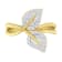 10K Yellow Gold 3/8ctw Round and Baguette-Cut Diamond Leaf Cocktail Ring
(I-J Color, I1-I2 Clarity)