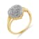 10K Yellow Gold 1/2ctw Mixed Shapes Diamond Domed Pavé Cluster with Halo
Cocktail Ring