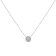 Sterling Silver 1/2 Cttw Round Diamond Halo Circle Pendant 18"
Necklace (I-J Color, I2-I3 Clarity)