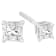 18K White Gold AGS Certified 1.0ctw Princess-Cut Solitaire Diamond Screw
Back Stud Earrings