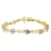 14K Yellow Gold 5.15ctw Round-Cut Diamond and Tanzanite Bracelet