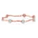 10K Rose Gold Over Sterling Silver 1.0ctw Diamond Floral Link Bracelet
(I-J Color,I3 Clarity)