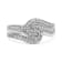 Sterling Silver 1/3 Cttw  Multi-Diamond Bypass Vintage-Style Bridal Set
Ring and Band