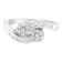 14K White Gold Round and Baguette Diamond Bypass Ring (1/2 cttw, H-I
Color, I1-I2 Clarity)