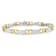 14K Two-Tone Gold 2.0ctw Princess-Cut Diamond Tapered and X-Link Tennis Bracelet