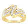 10K Yellow Gold 3/4ctw Channel Set Mixed Cut Diamond Bypass Ring (J-K
Color, I1-I2 Clarity)