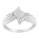 10K White Gold 1/3ctw Mixed Shapes Diamond Bypass Style Cocktail Ring
(I-J Color, I1-I2 Clarity)