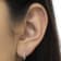 Sterling Silver 1/2ctw Miracle-Set Diamond Double Hoop with Latchback Earrings