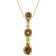 14K Yellow Gold 1ctw White and Champagne Round Cut Diamond Drop Pendant
w/chain(I-J, I1-I2)
